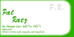 pal ratz business card